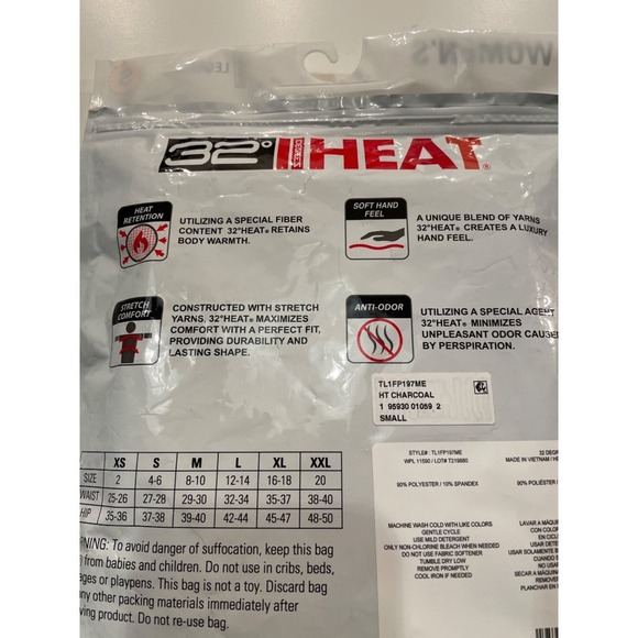 32 Degrees Cozy Heat High Waisted Leggings grey, small - Picture 6 of 6